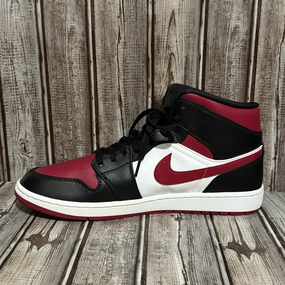 Air‎ Jordan 1 Mid Noble Red Men's Size 11.5 (554724-066)